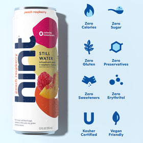 Hint Peach Raspberry can offers refreshing flavor for picnics and workouts.