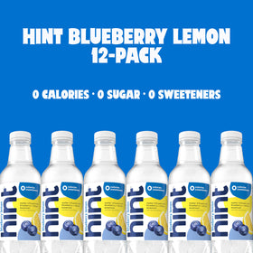 Hint case of 12 bottles for home or office hydration.