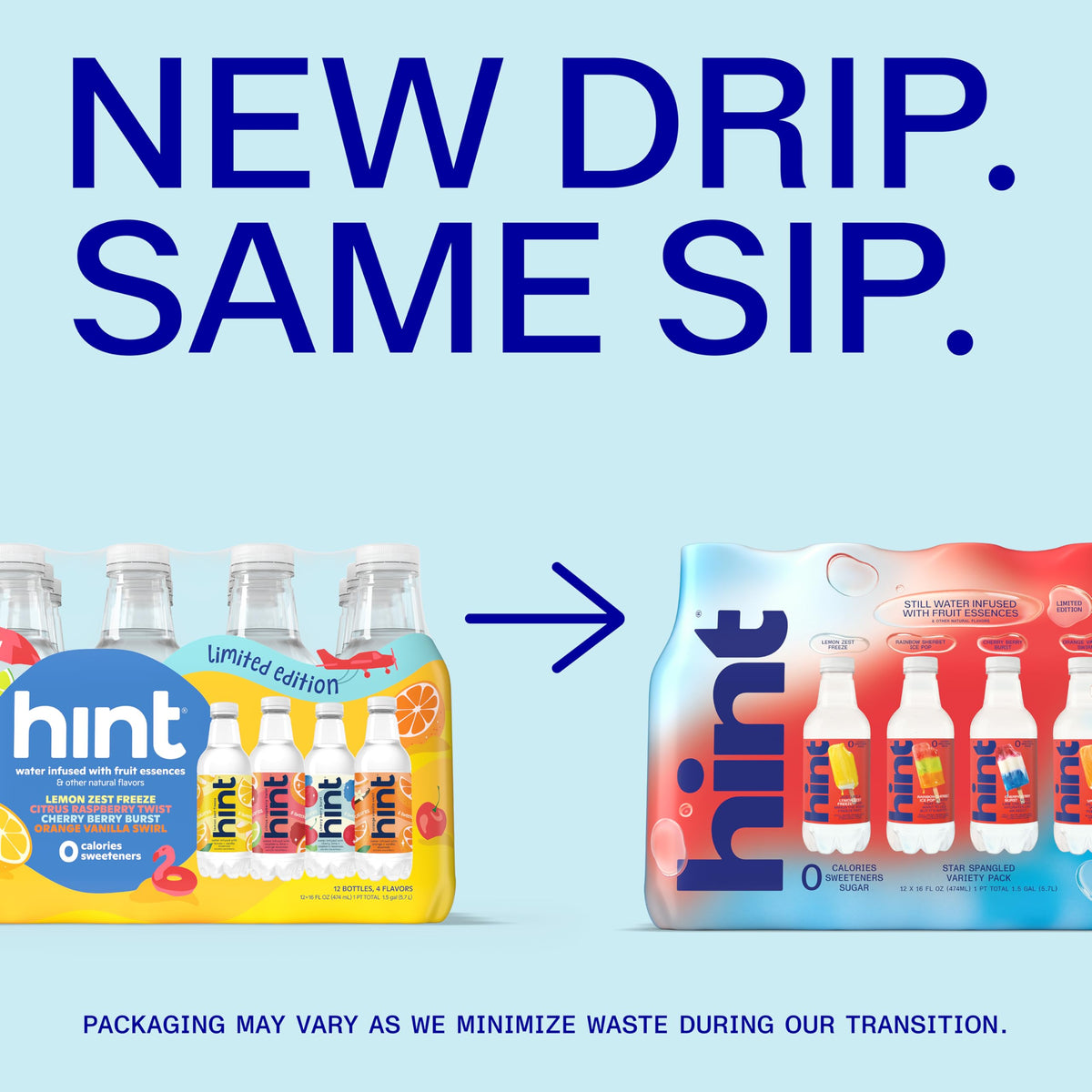 Hint fruit essences close-up showing real fruit flavor notes