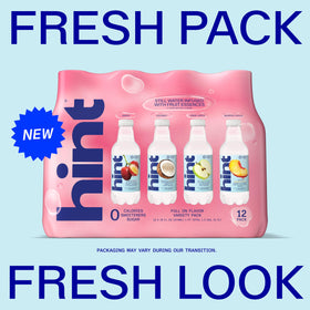 Hint still water close-up reveals crisp taste with no calories.