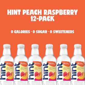 Hint bottle in a backpack for on-the-go hydration without sugar.