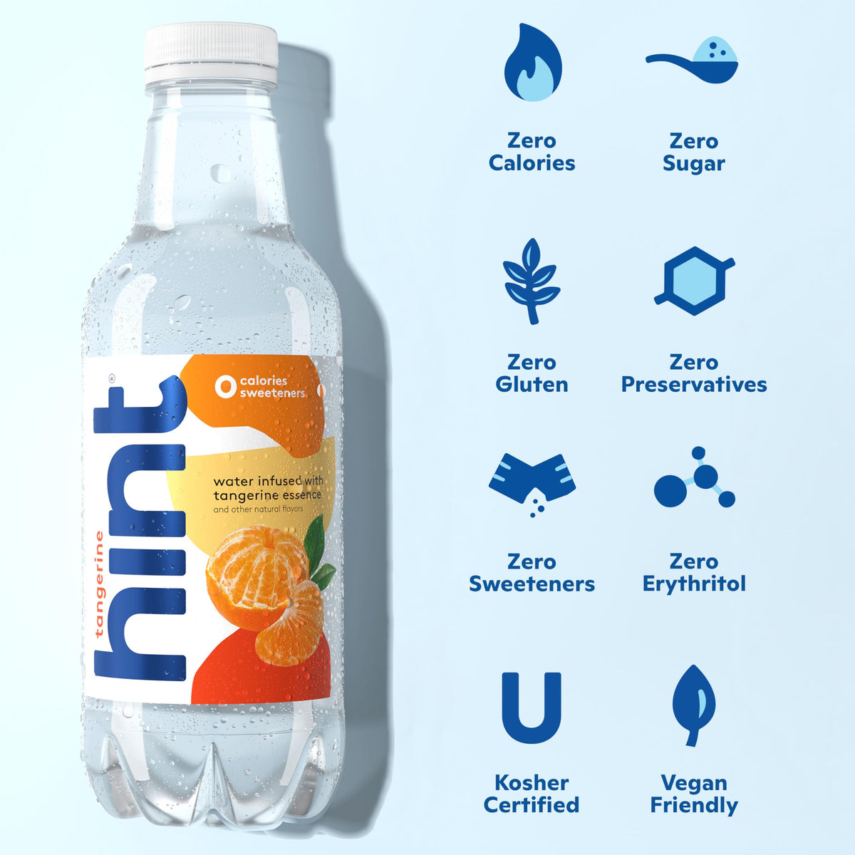 Hint fruit-infused water case offers 12 bottles for convenient office and home hydration.