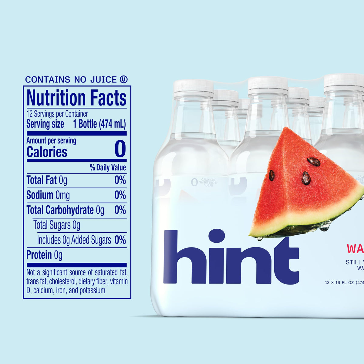 Hint Watermelon case pack displays twelve bottles for easy stocking