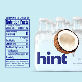 Hint on-the-go hydration bottle prepared for work, gym, or travel.