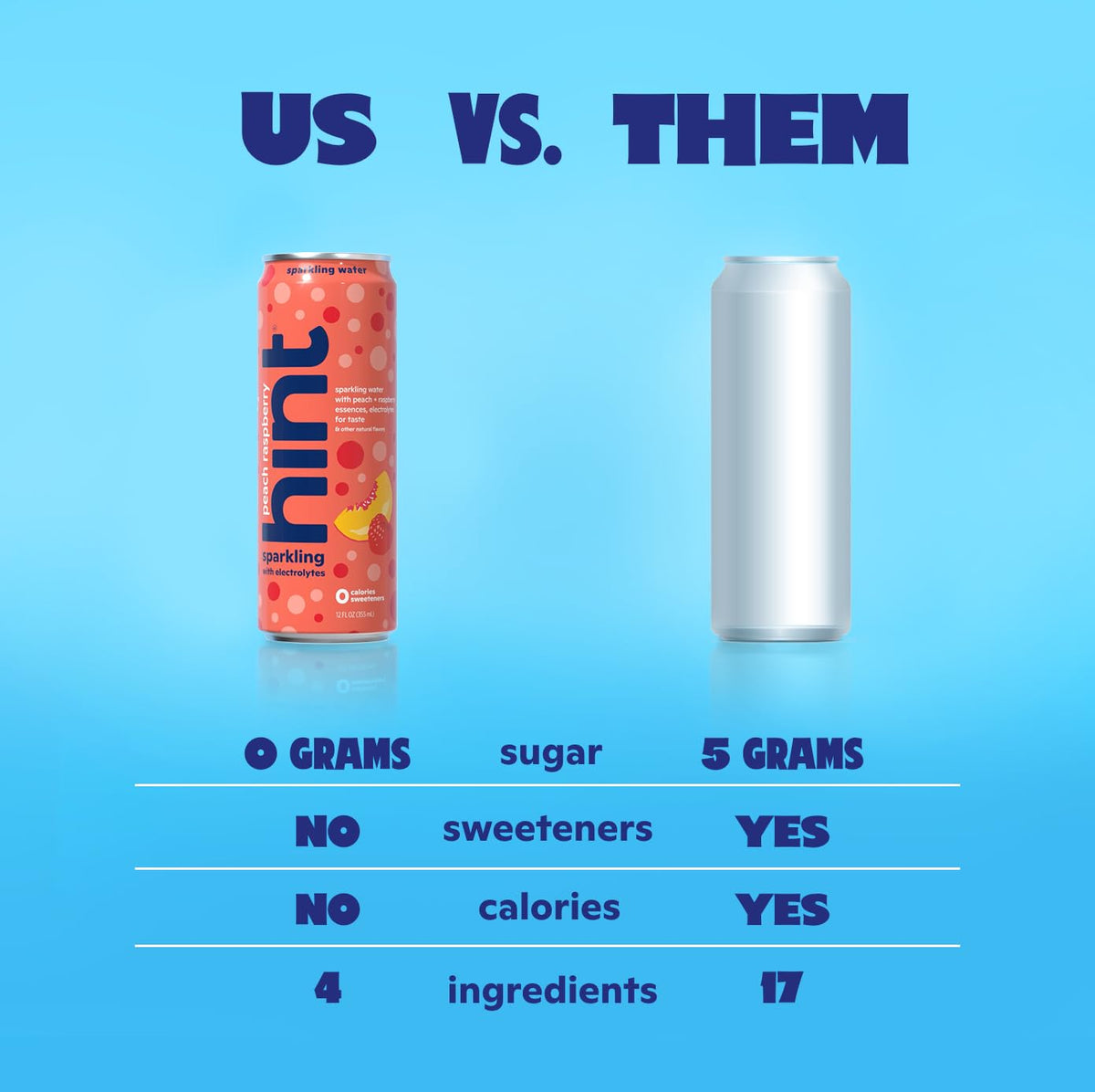 Hint Sparkling Water Tangerine can with electrolytes for balanced hydration