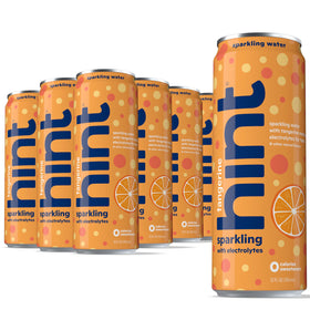 Hint Sparkling Water with Electrolytes Tangerine can—crisp zero-calorie hydration on the go