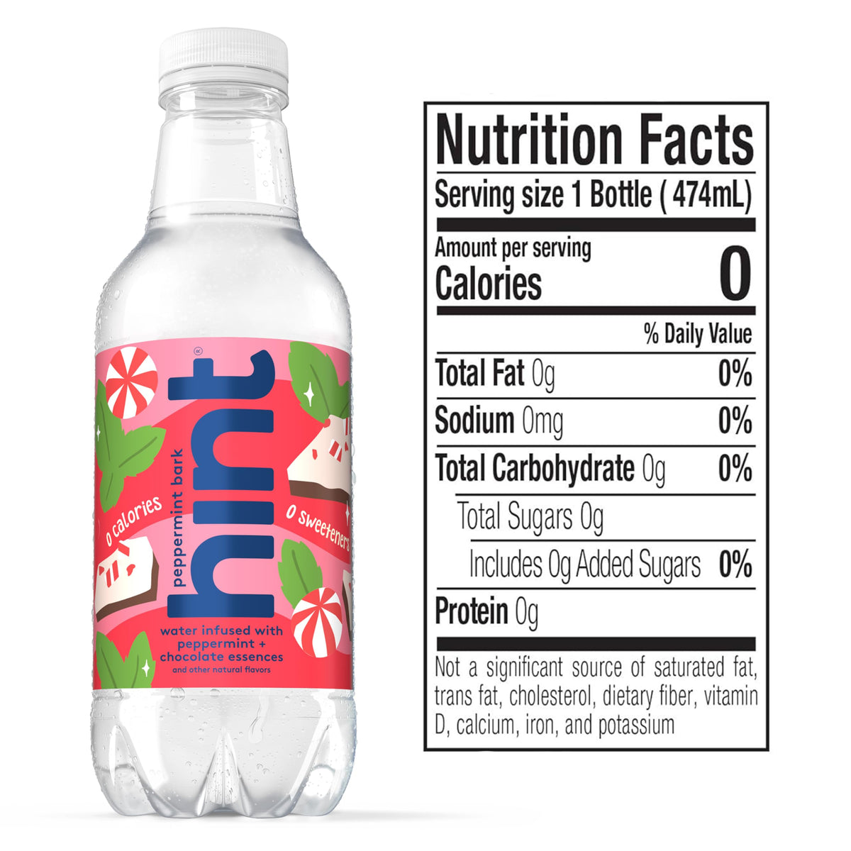 Hint still water flavor bottle on the go, portable hydration