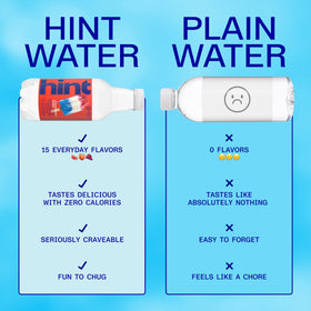 Hint water case with 12 bottles ready for home or office use