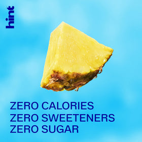 Hint Pineapple Water glass filled with icy, refreshing pineapple flavor.