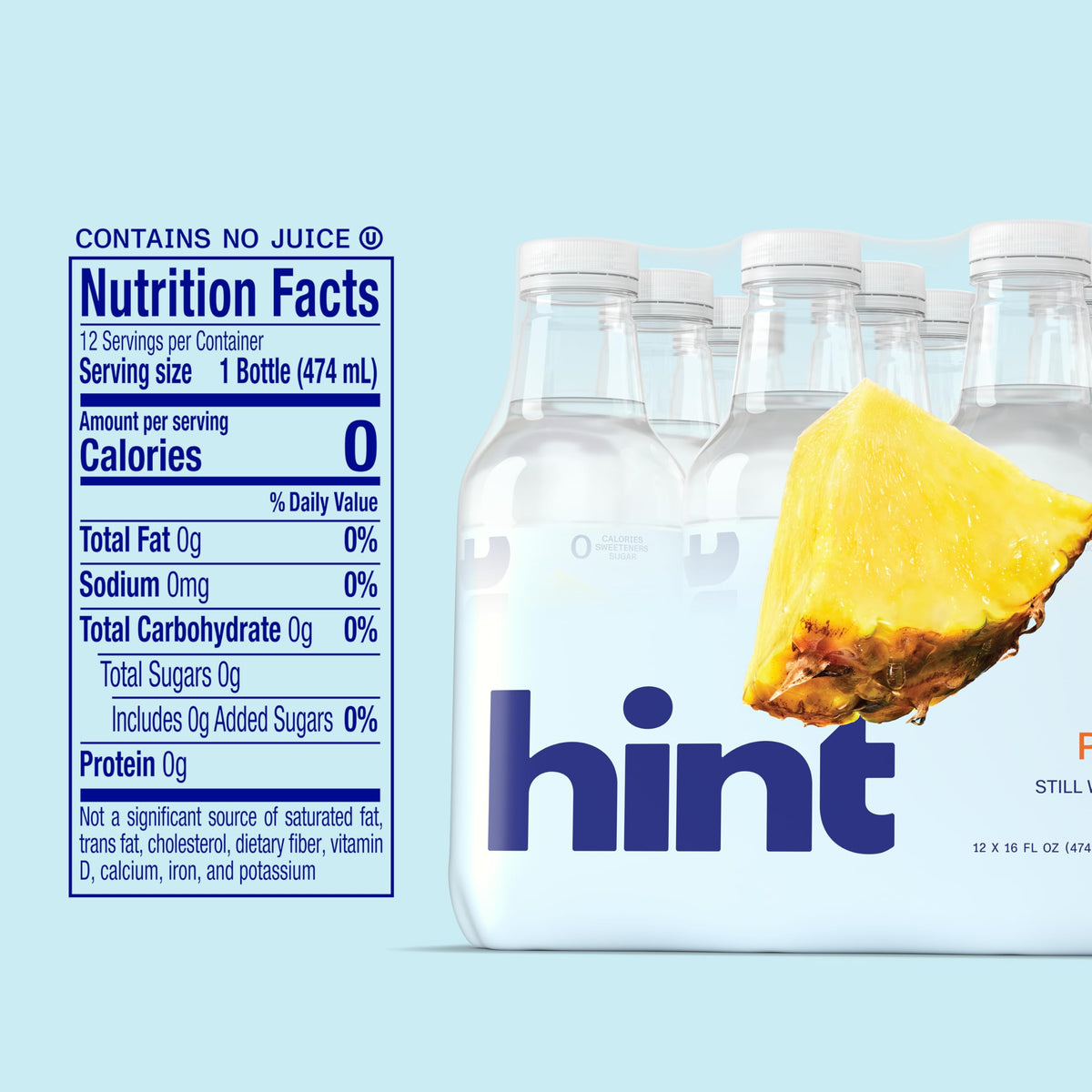 Hint Pineapple Water 12-pack displayed for convenient on-the-go hydration.