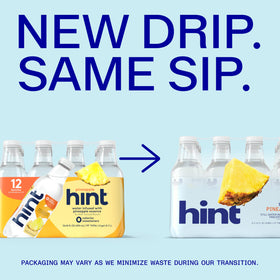 Poured Hint Pineapple Water over ice for a tropical refreshment.