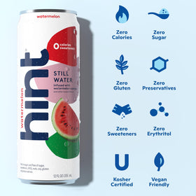 Hint Watermelon can pour highlights refreshing flavor with zero sugar.