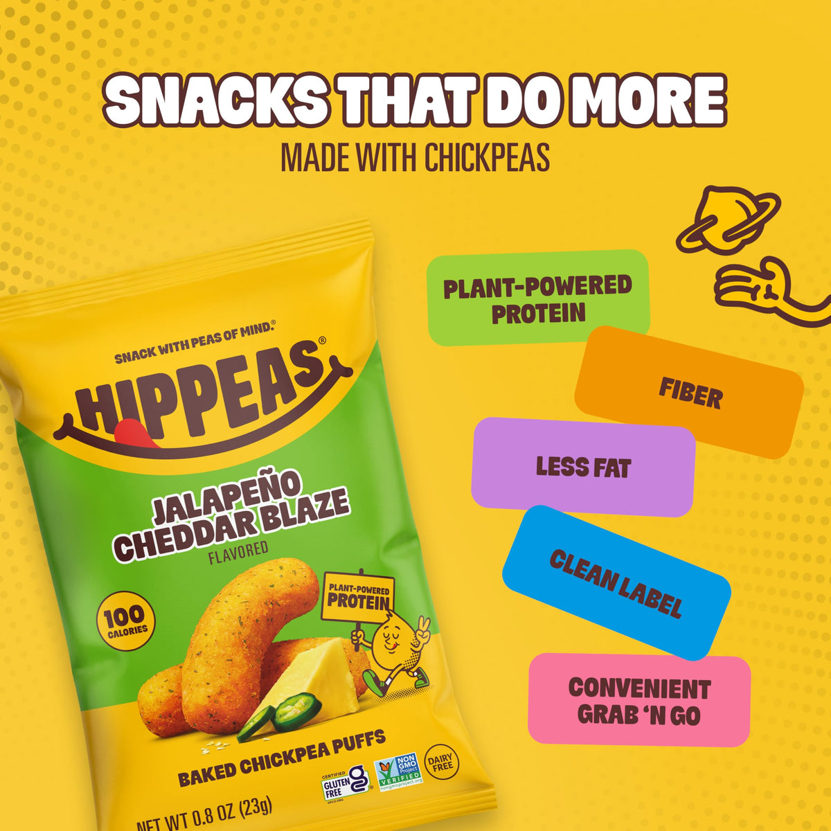 HIPPEAS 30-pack on shelf demonstrates convenient portion-controlled snacking