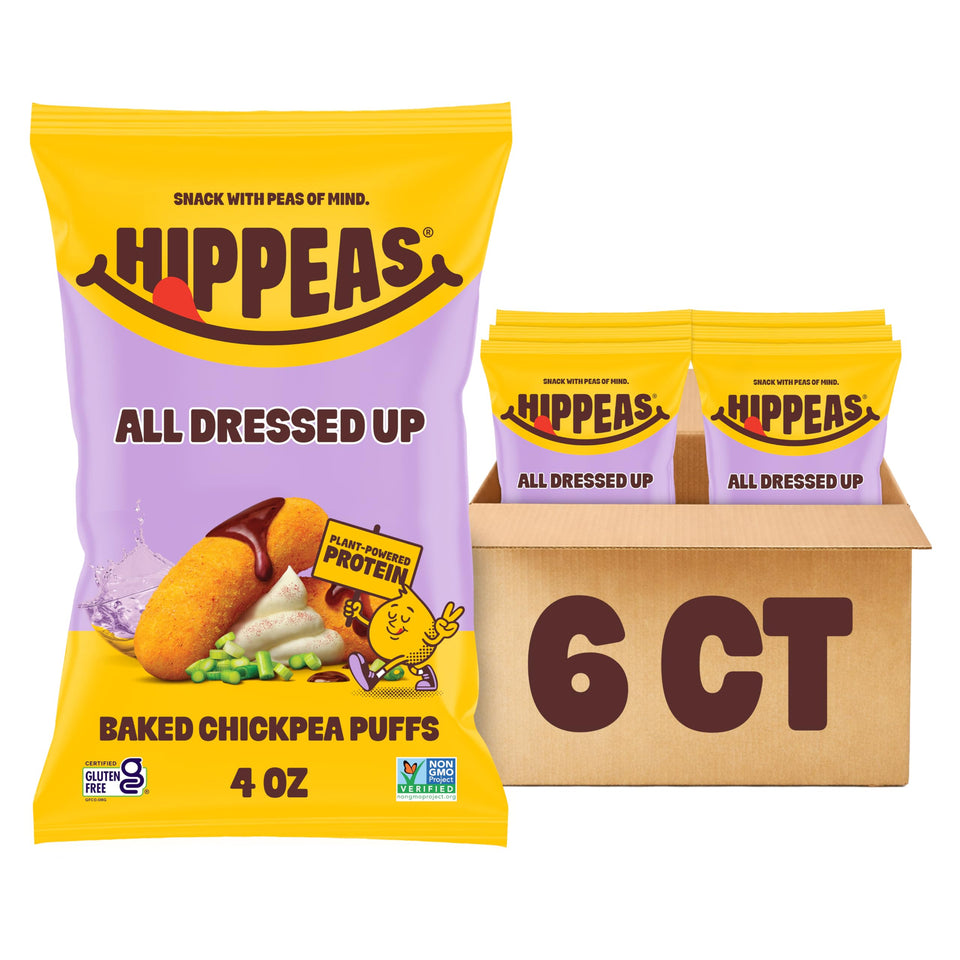 HIPPEAS Chickpea Puffs Bohemian Barbecue pack is gluten-free and vegan.