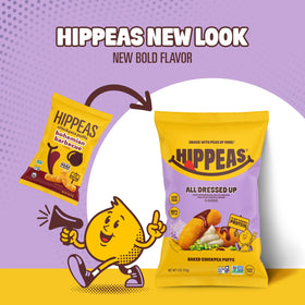 HIPPEAS Chickpea Puffs showcase a crunchy texture in every bite.