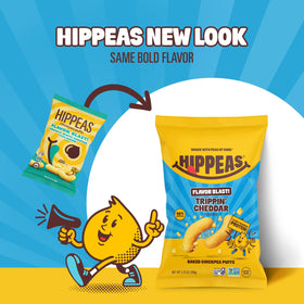 HIPPEAS chickpea puffs clean crunch close-up with bold flavor potential.