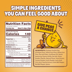 HIPPEAS display of chickpea chips highlights gluten-free dairy-free snack option