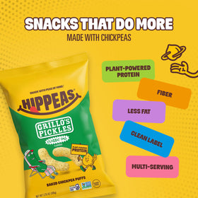 Six-pack Hippeas 3.75oz bags for lunches