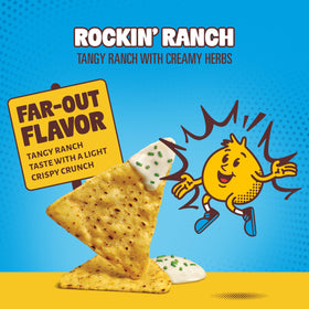 HIPPEAS Rockin’ Ranch chips served with salsa in a vibrant bowl for dipping.
