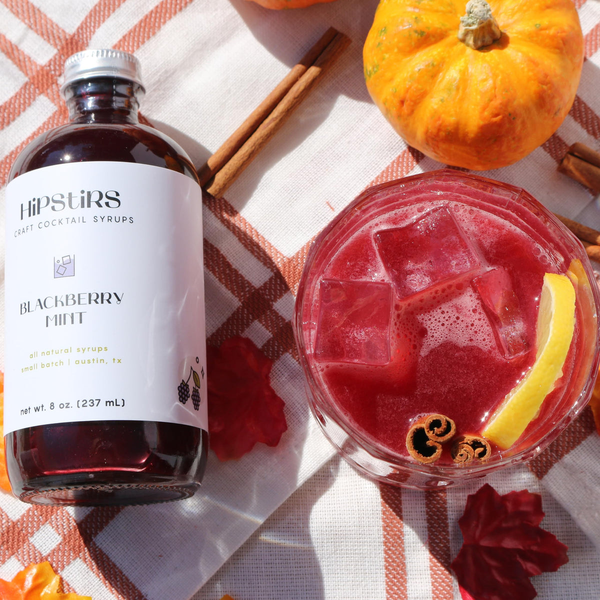HipStirs 8 oz bottle ready for on-the-go mixing