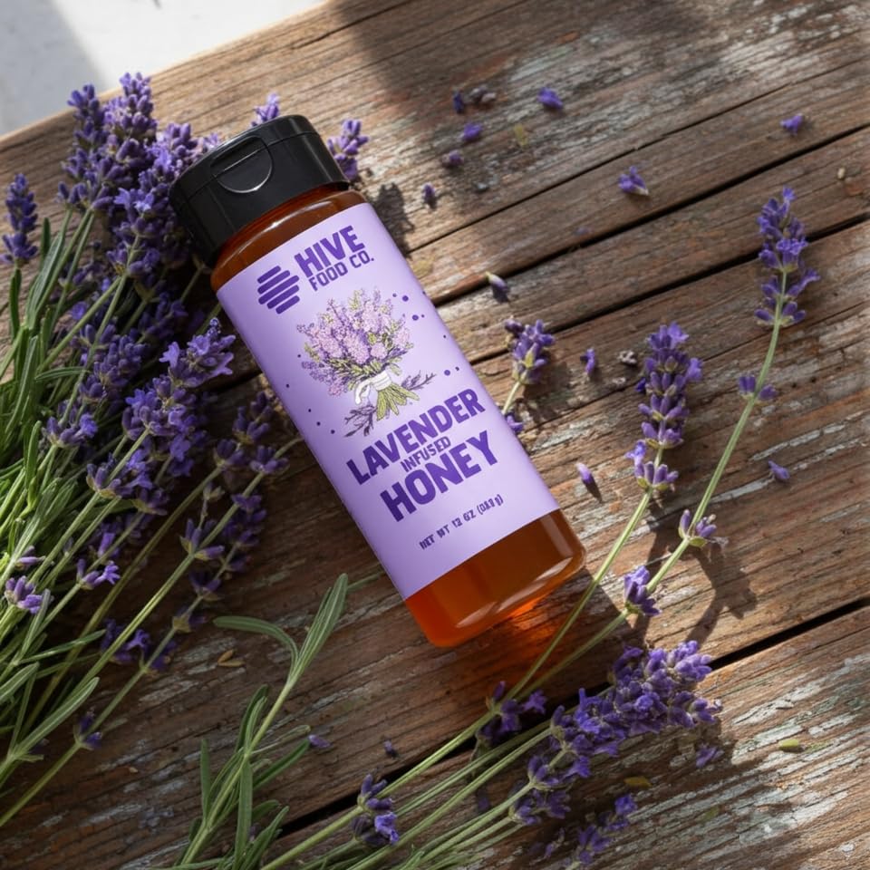 HIVE Food Co. Hot honey bottle drizzle adds a spicy kick to snacks.
