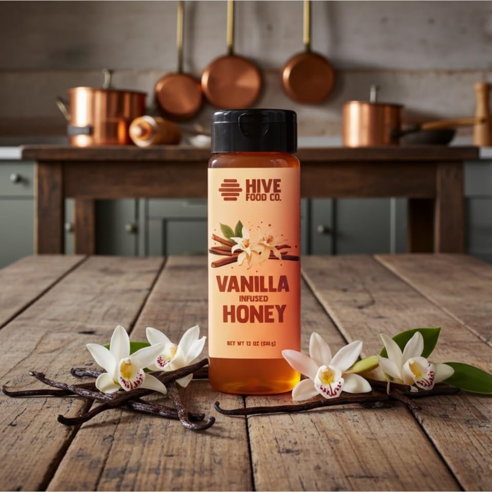 HIVE Food Co lavender honey bottle with floral aroma for tea and desserts