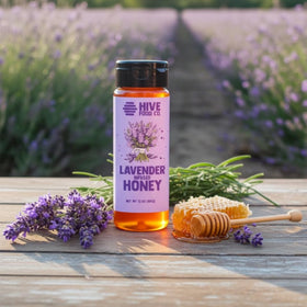 HIVE Food Co. Vanilla-infused honey close-up, enhancing desserts with warm sweetness.