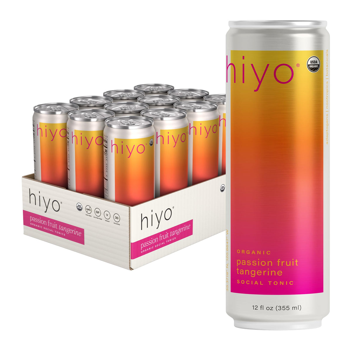 HIYO Passion Fruit Tangerine Social Tonic can display tropical aroma for a refreshing break