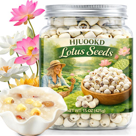 HJUOOKD lotus seeds packaging view for easy storage and multiple recipes.