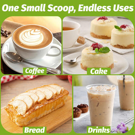 HJUOOKD stevia powder in coffee and tea for zero-calorie sweetness.