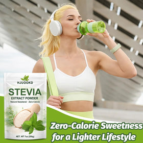 HJUOOKD stevia jar with scoop for convenient everyday use.