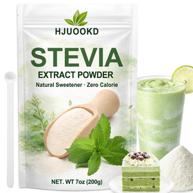 HJUOOKD stevia powder jar with 7 oz packaging for pure sweetness.