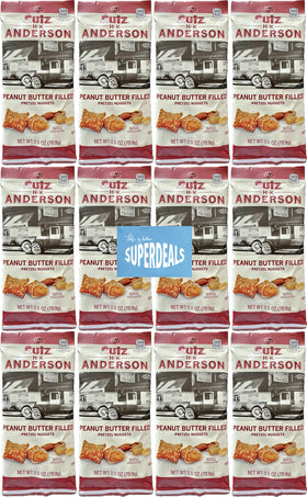 HK Anderson Peanut Butter Filled Pretzel Nuggets pack, convenient snack on the go.