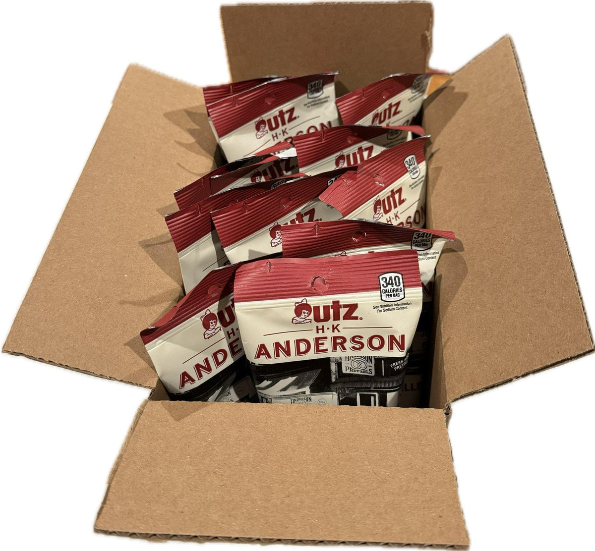 HK Anderson peanut butter filled pretzel nuggets snack time, easy grab-and-go treat.