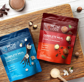 HLTH CODE Complete Meal Replacement Shake usage setup for rapid daily nourishment