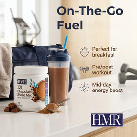 HMR 120 shake with fresh fruit add-ins for flavor variety while staying on track.