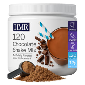 Morning setup with HMR 120 Shake chocolate for a simple routine.