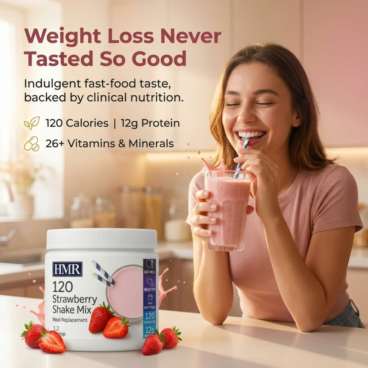 HMR 120 Shake with fruit toppings for customization