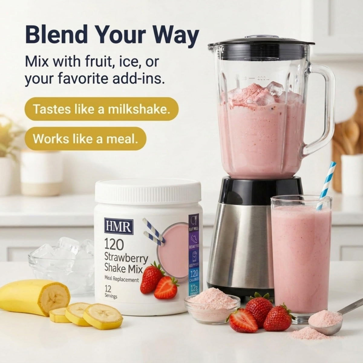 HMR 120 Shake on the go packaging for travel