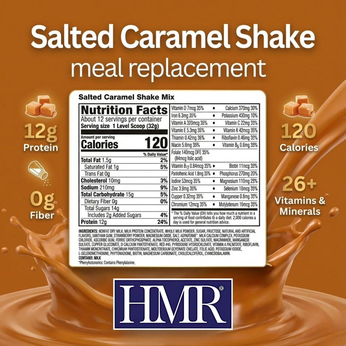 HMR 120 Shake pour into glass for a low-calorie, high-protein meal option.