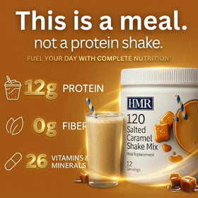 Prepared shake in glass ready to enjoy as a balanced, satisfying meal replacement.