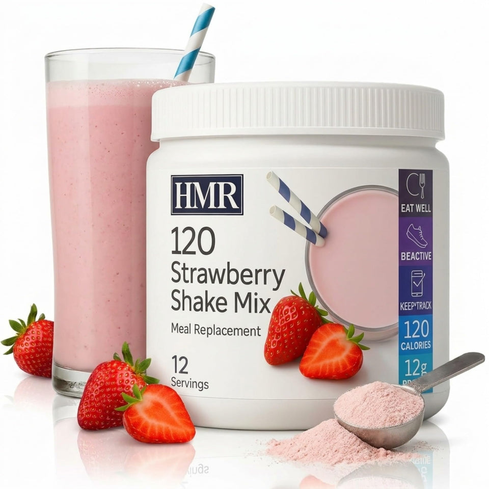 HMR 120 Shake tub close-up showing powder and branding