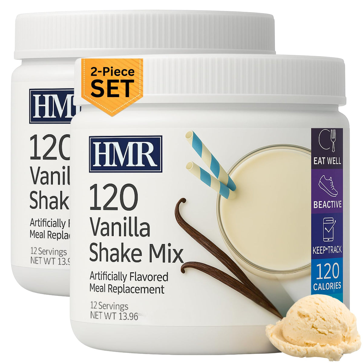 HMR 120 Shake Vanilla bottle pour for on-the-go nutrition.