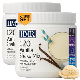 HMR 120 Shake Vanilla bottle pour for on-the-go nutrition.