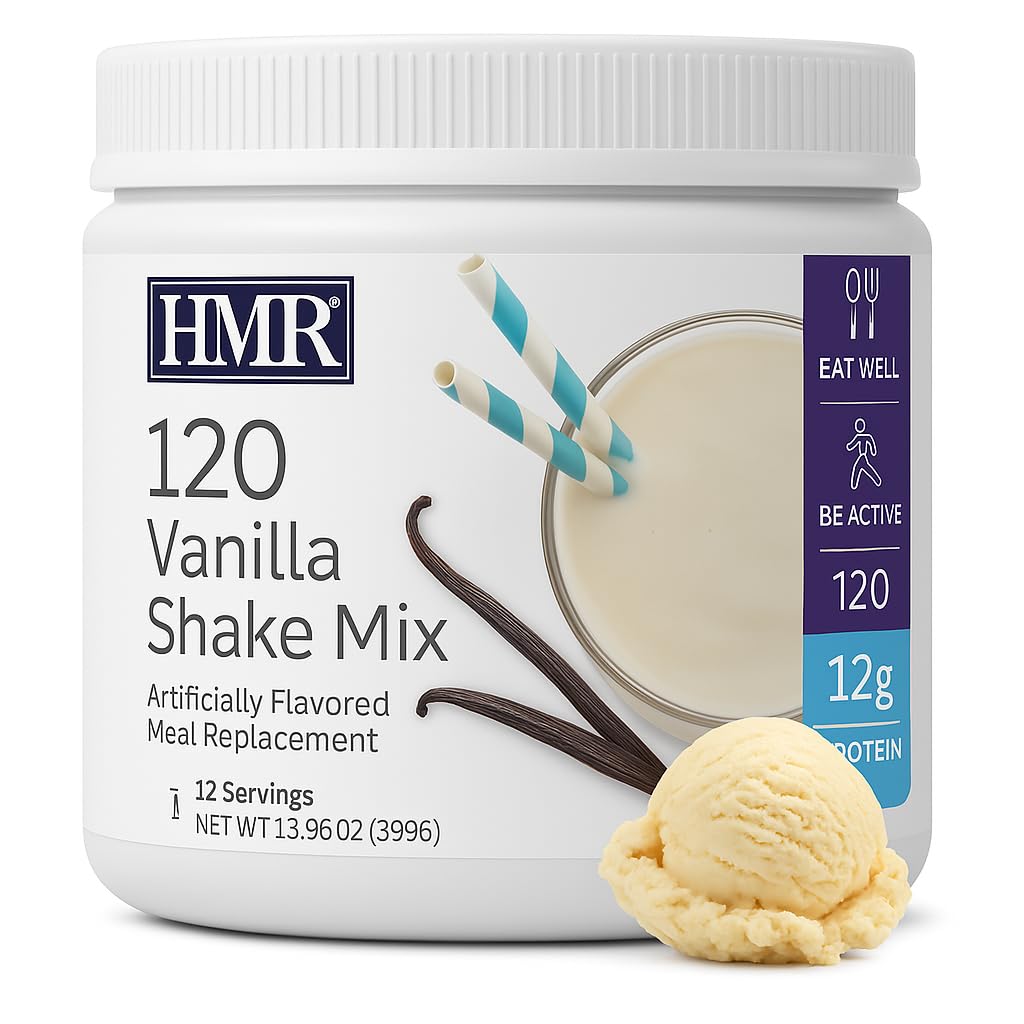 HMR 120 Shake Vanilla kitchen-mix with fruit for flavor boost.