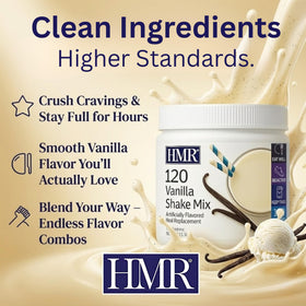 HMR 120 Shake Vanilla on-the-go pack for portable fueling.