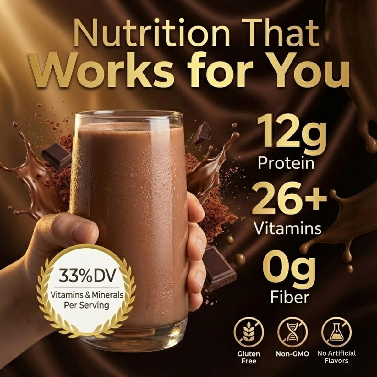 HMR 120 Vanilla Shake blended with ingredients for a customizable flavor boost.