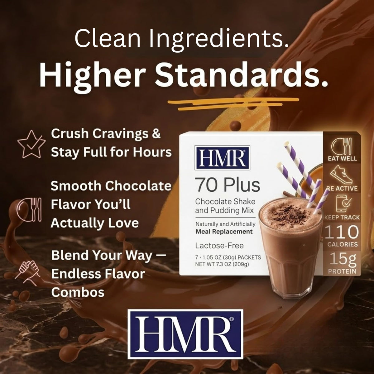 HMR 70 Plus Pudding served as a quick, satisfying treat.