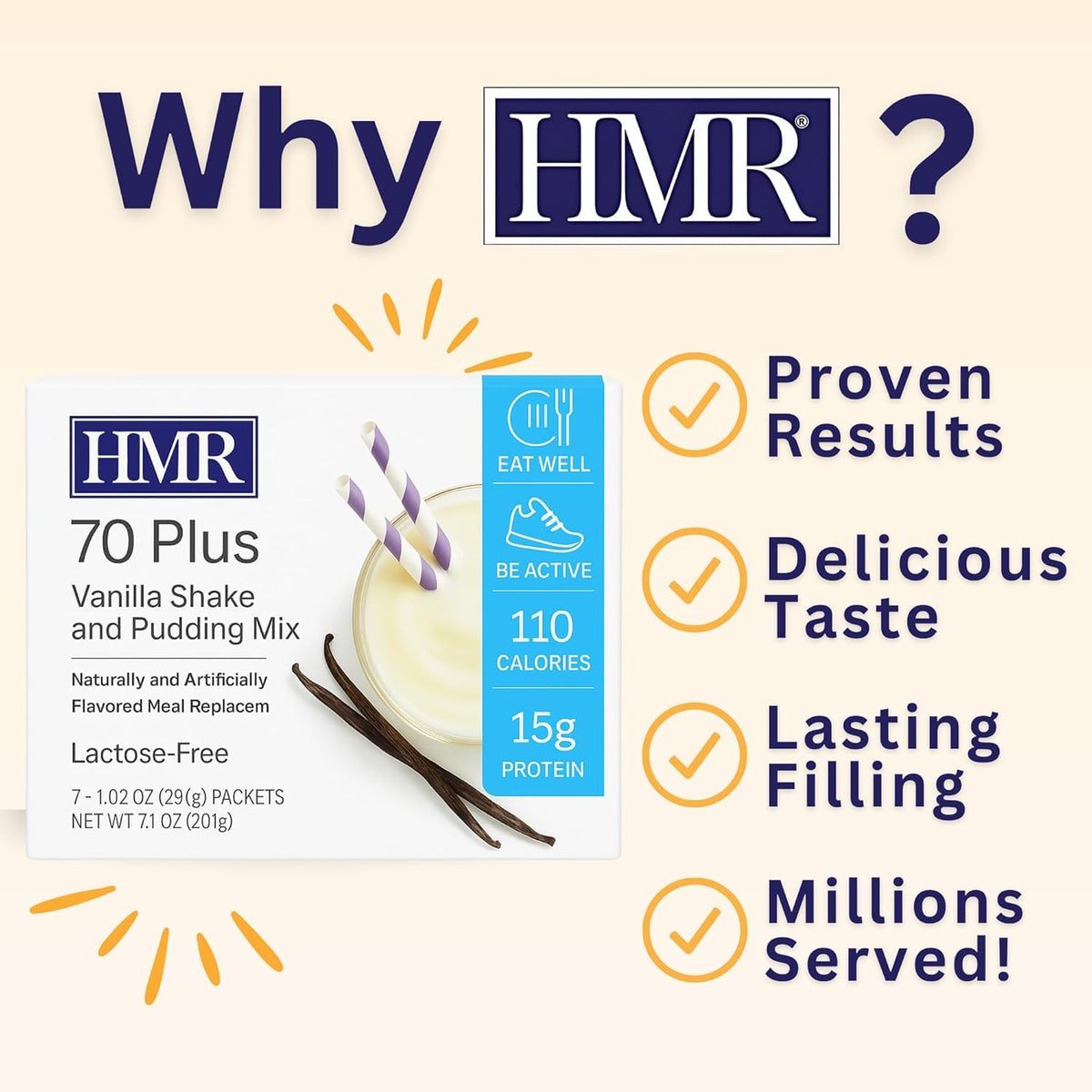 HMR 70 Plus shake with ice for quick, refreshing nourishment