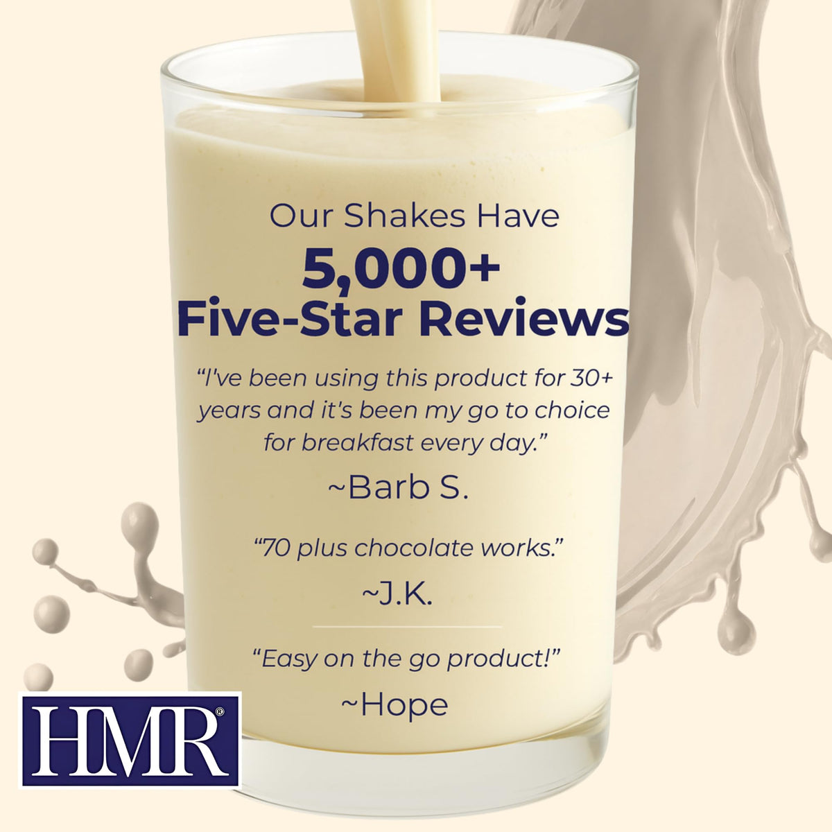 HMR 70 Plus single-serve packet ready to mix for on-the-go meals